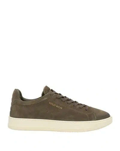 Replay Man Sneakers Grey Size 6 Leather In Gray