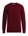 Replay Man Sweater Burgundy Size M Virgin Wool, Polyester, Elastane In Red