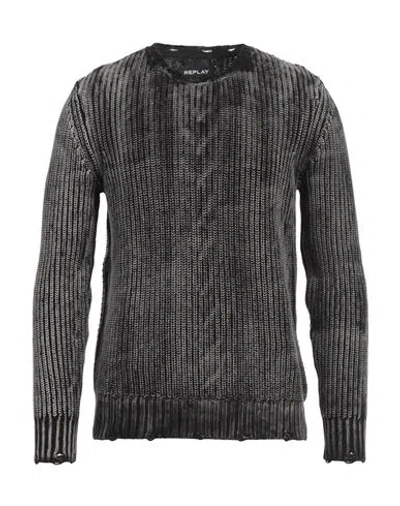Replay Man Sweater Grey Size M Cotton