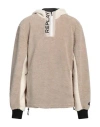 Shop Replay Man Sweatshirt Beige Size Xxxl Polyester