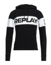 Replay Man Sweatshirt Black Size Xs Cotton
