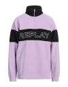 Replay Man Sweatshirt Lilac Size M Polyacrylic In Purple