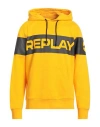 Replay Man Sweatshirt Marigold Size L Cotton In Yellow