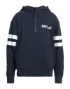 Replay Man Sweatshirt Midnight Blue Size L Cotton In Blue