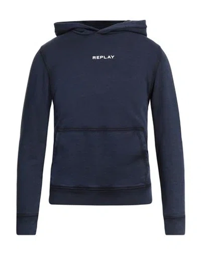 Replay Man Sweatshirt Midnight Blue Size S Cotton