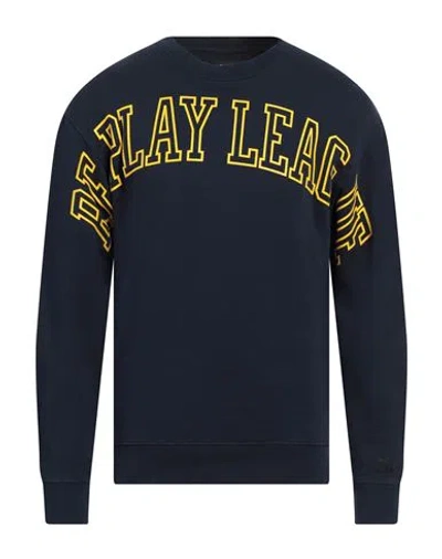 Replay Man Sweatshirt Navy Size M Organic Cotton