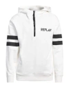 Replay Man Sweatshirt White Size L Cotton