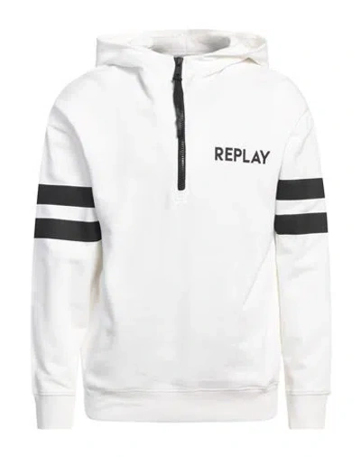 Replay Man Sweatshirt White Size L Cotton In White