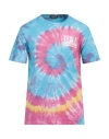 Replay Man T-shirt Azure Size L Organic Cotton In Blue