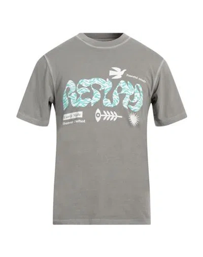 Replay Man T-shirt Grey Size M Cotton