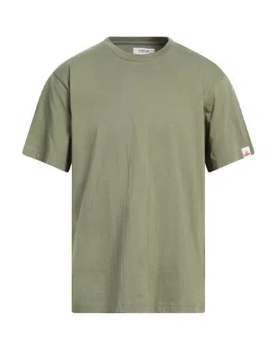 Replay Man T-shirt Military Green Size S Cotton