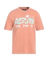 Replay Man T-shirt Salmon Pink Size M Cotton