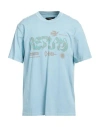 Replay Man T-shirt Sky Blue Size L Cotton In Blue