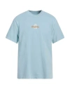 Replay Man T-shirt Sky Blue Size L Cotton