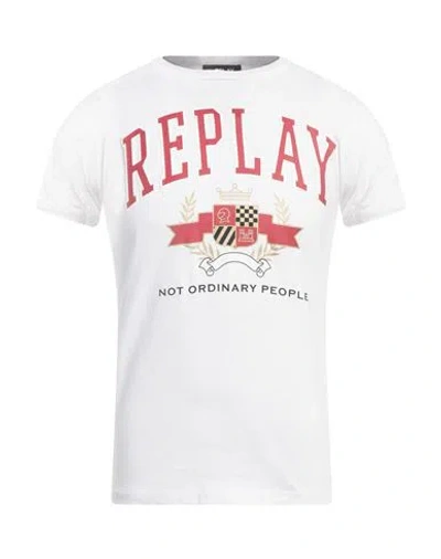 Replay Man T-shirt White Size Xs Cotton