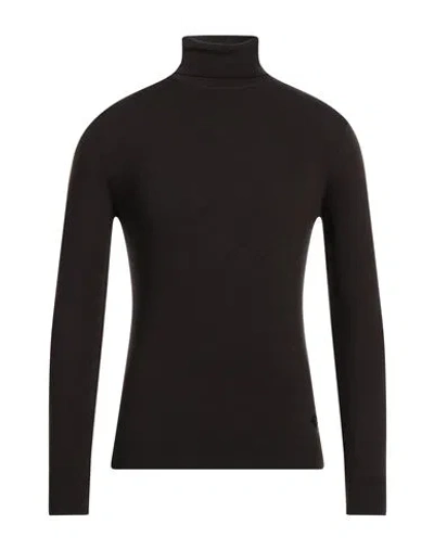 Replay Man Turtleneck Dark Brown Size S Virgin Wool, Polyamide, Elastane