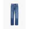 Replay Mens Dark Blue M9zero1 Straight-leg Relaxed-fit Denim Jeans In Dark Blue