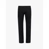 Replay Mens Nearly Black Grover Regular-fit Stretch-denim Jeans In Nearly Black