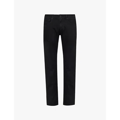 Replay Mens Nearly Black Grover Regular-fit Stretch-denim Jeans