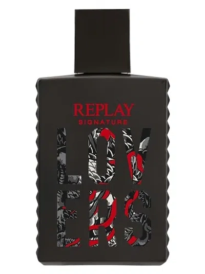Replay Men's Signature Lovers Edt Spray 3.4 oz (tester) Fragrances 679602203906 In Black