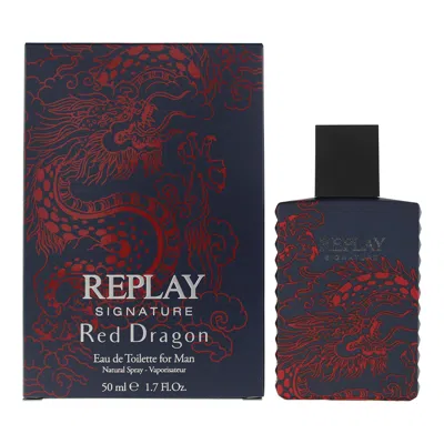 Replay Men's Signature Red Dragon Edt Spray 1.7 oz Fragrances 679602991063
