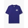 REPLAY MENS 9ZERO1 BACK GRAPHIC T-SHIRT IN BLUE