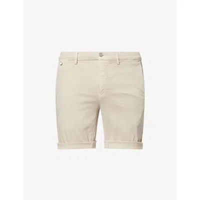 Replay Mens Alabaster Benni Hyperflex Regular-fit Stretch-cotton Chino Shorts