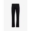 Replay Mens Nearly Black Grover Regular-fit Stretch-denim Jeans In Black