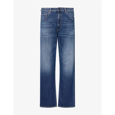 Replay Mens Cley Bootcut Denim Jeans Dark Blue