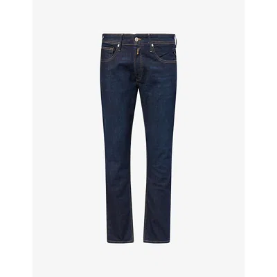 Replay Mens Dark Blue Willbi Slim-fit Denim Jeans