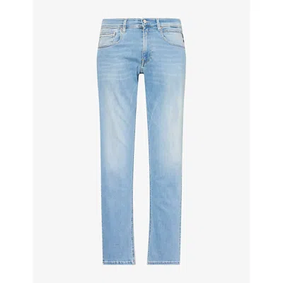 Replay Mens Grover Straight Hyperflex Denim Jeans Light Blue