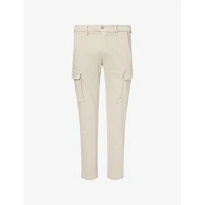 Replay Mens Ivory Jaan Slim-fit Cargo Denim Jeans In Brown
