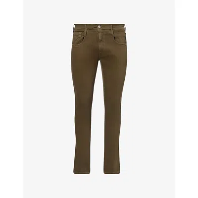 Replay Mens Ivy Green Anbass Slim-fit Denim Jeans In Multi