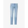 Replay Mens Light Blue Anbass Hyperflex Slim-fit Stretch-denim Jeans In Light Blue
