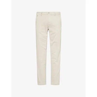 Replay Mens Light Grey Benni Straight-leg Stretch-cotton Chinos In Brown
