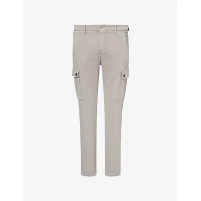 Replay Mens Light Grey Jaan Slim-fit Cargo Denim Jeans In Gray