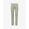 Replay Mens Light Sage Green Anbass Straight-leg Stretch-denim Jeans