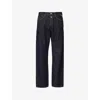 Replay Mens Dark Blue M9z1 Brand-patch Straight-leg Relaxed-fit Denim Jeans In Dark Blue