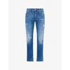 Replay Mens Medium Blue Anbass Slim-leg Denim Jeans In Blue