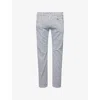 Replay Mens Medium Grey Anbass Straight-leg Denim Jeans In Gray