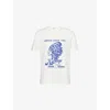Replay Mens Graphic-print Relaxed Cotton-jersey T-shirt Natural White In White
