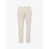 Replay Mens  Benni Regular-fit Stretch-cotton Chino Trousers In Alabaster