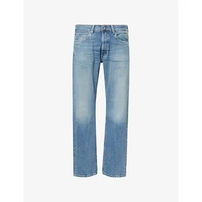Replay Mens Dark Blue Deryck Straight-leg Denim Jeans