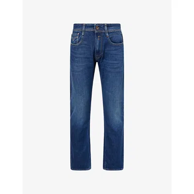 Replay Mens  Rocco Straight-leg Denim Jeans In Blue