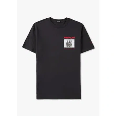 Replay Mens Wide Awake Graphic T-shirt In Nearly Black