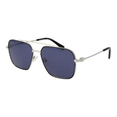 Replay Silver Metal Sunglasses In Brown