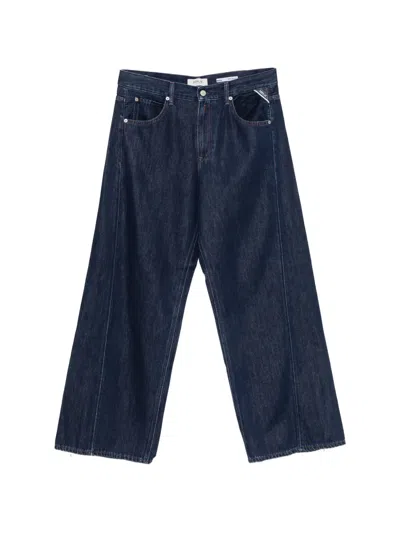 Replay Narja Pressed-crease Jeans In Blue