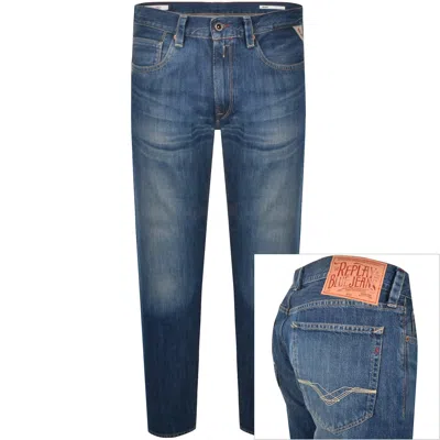 Replay Neaal Slim Fit Mid Wash Jeans Blue