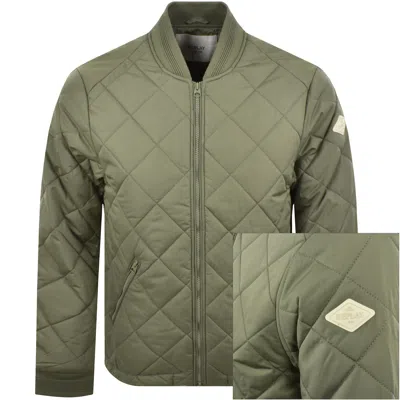 Replay Padded Jacket Light Military Green