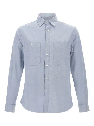 Replay Patch-pockets Button-down Shirt In Blue